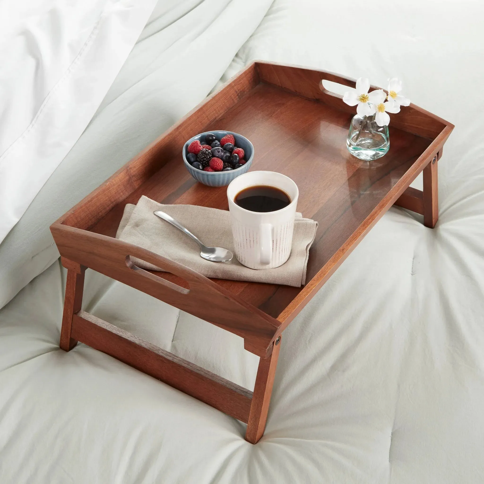 22" x 14" Wood Signature Bed Tray