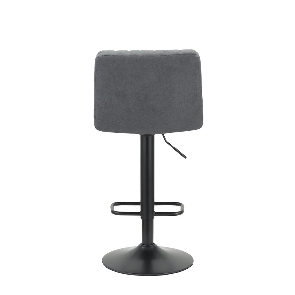 (35''~43.6'')H Adjustable Height Fabric Stool With Metal Leg, Set Of 2