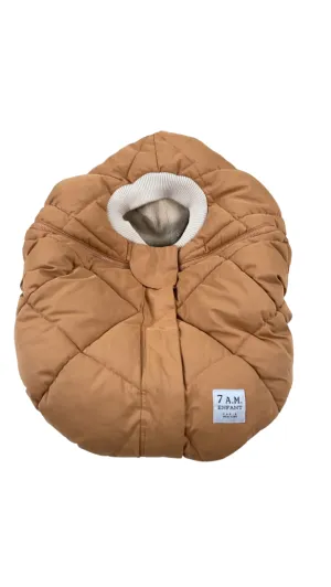 7 A.M. Enfant Car Seat Cocoon, Benji Sherpa Spice Quilted