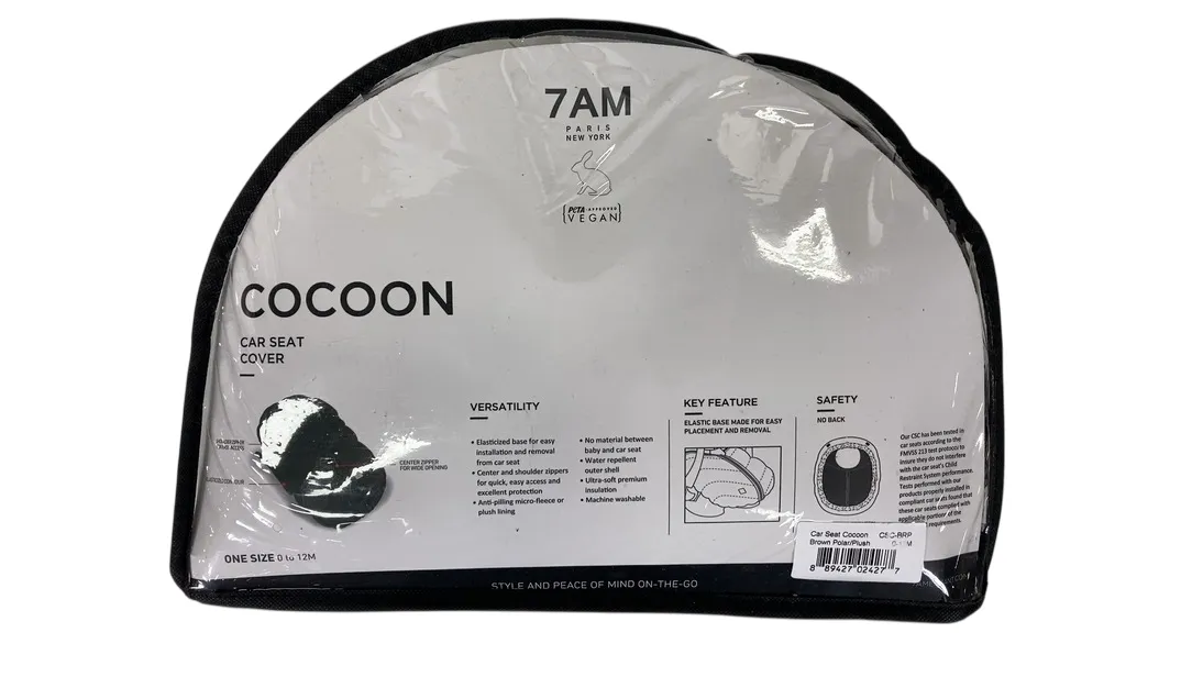 7 A.M. Enfant Car Seat Cocoon, Brown Polar