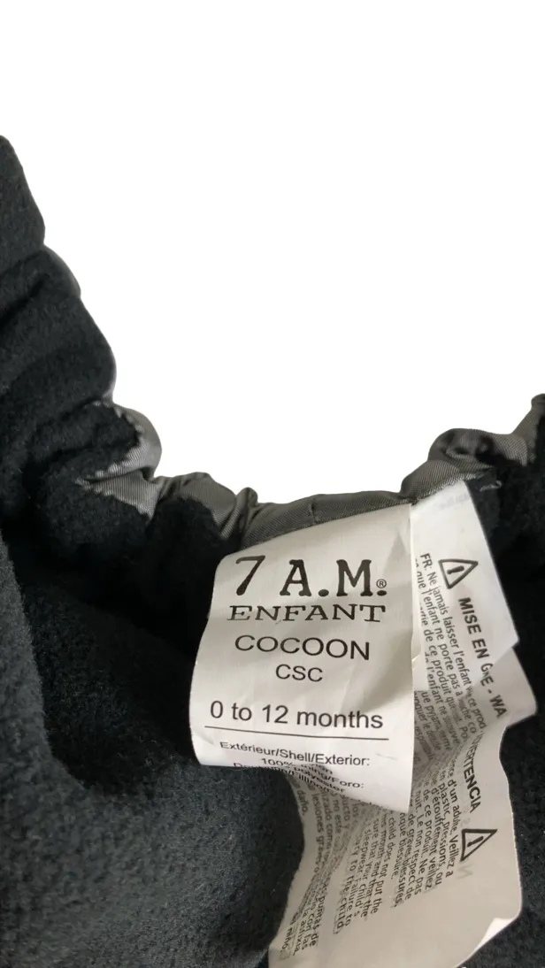 7 A.M. Enfant Car Seat Cocoon, Metallic Grey