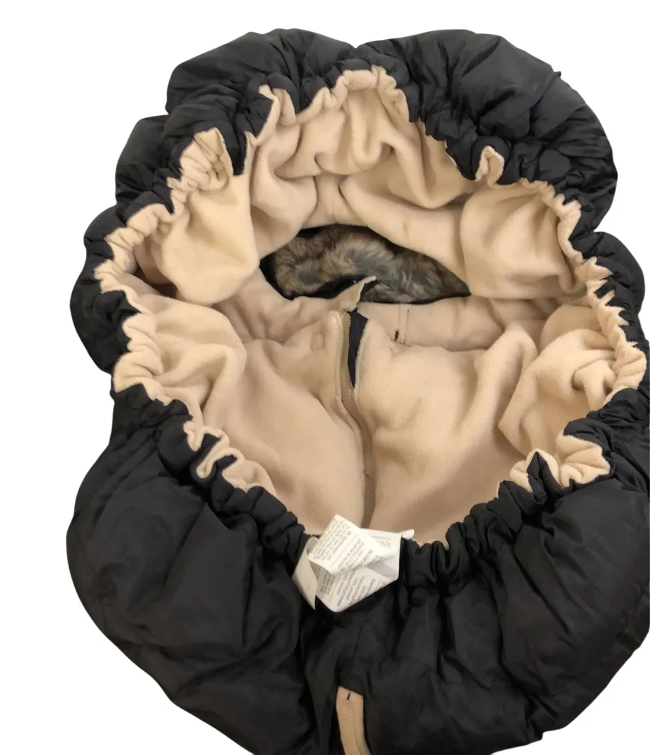 7 A.M. Enfant Car Seat Cocoon, Tundra Black Faux Fur