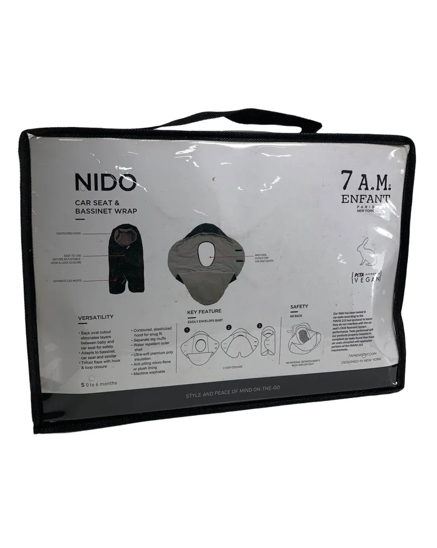 7 A.M. Enfant Nido, White Plush, Small (0-6 months)