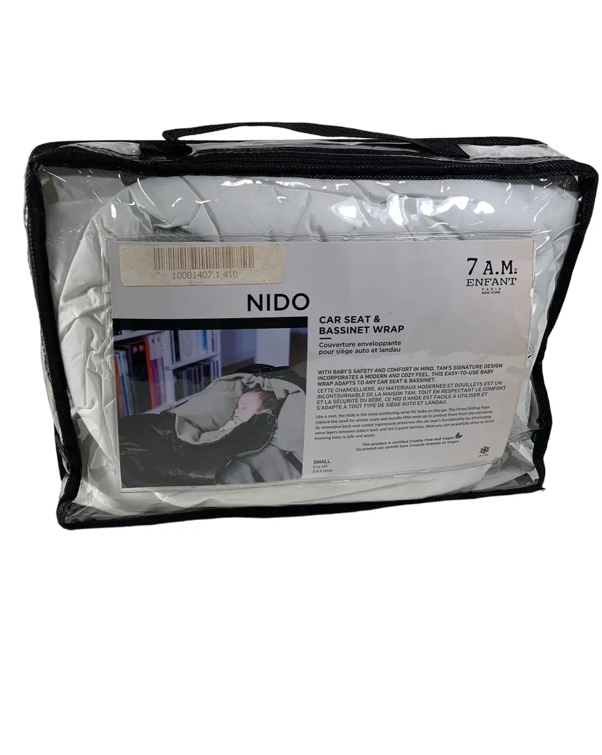 7 A.M. Enfant Nido, White Plush, Small (0-6 months)