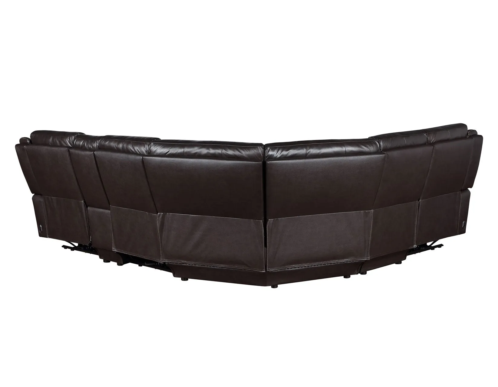 Adrian 6 Piece Chocolate Leather Power Sectional