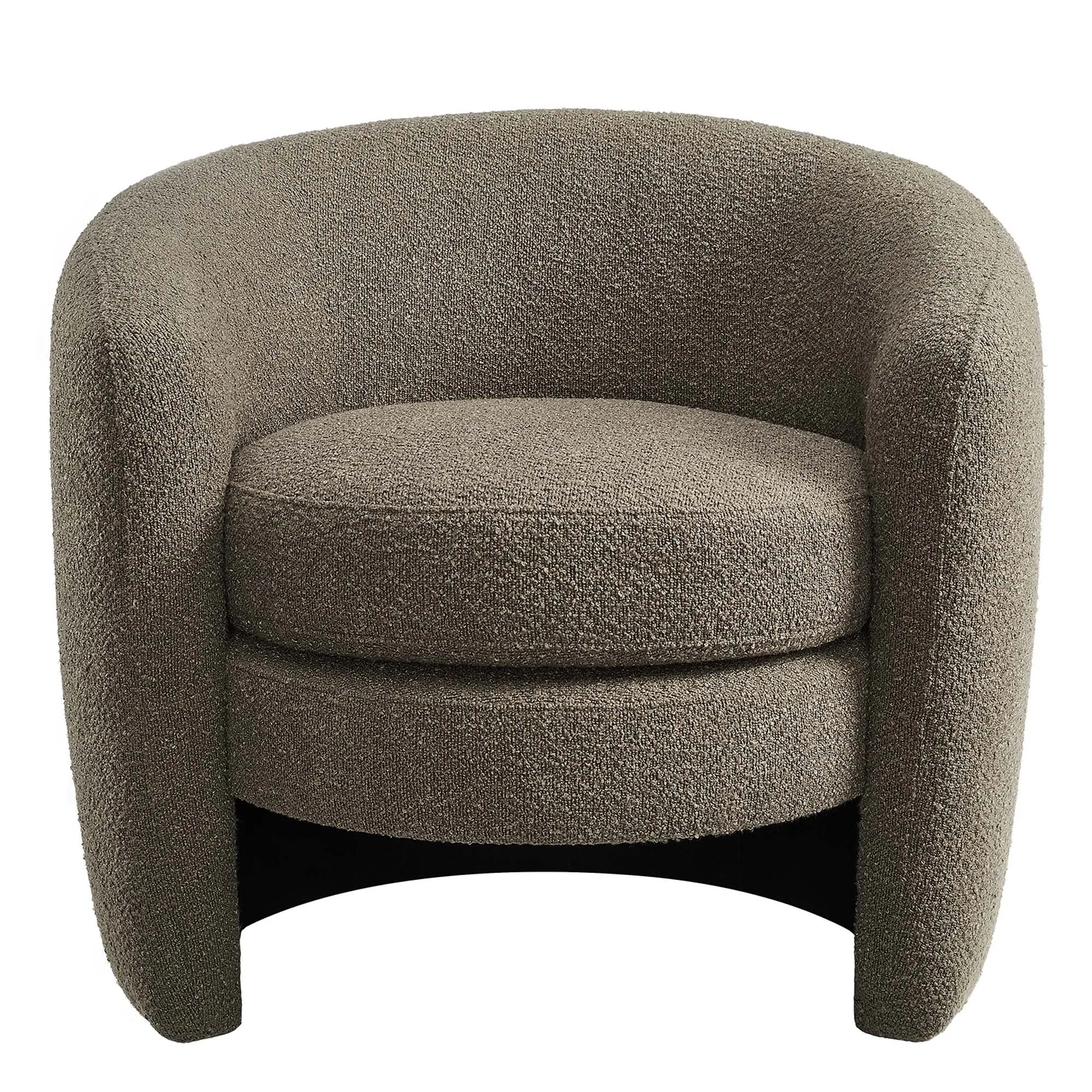 Affinity Upholstered Boucle Fabric Curved Back Armchair by Modway