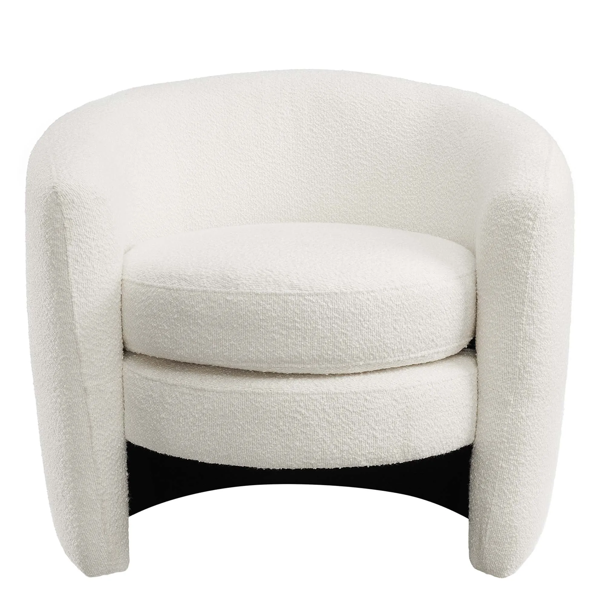 Affinity Upholstered Boucle Fabric Curved Back Armchair by Modway