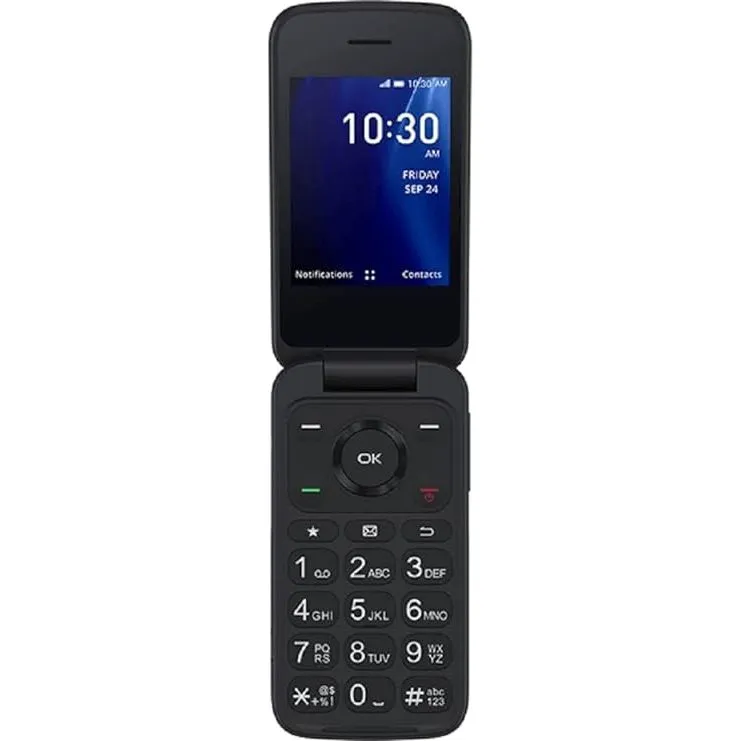Alcatel Go Flip 4 4056W 4GB (T-Mobile only) Flip Phone - for Senior Easy Use Blue