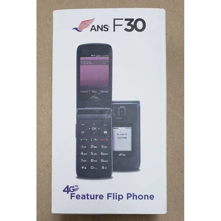 ANS F30 4G LTE Unlocked Flip Phone - Unlocked, Compatible with T-Mobile & AT&T