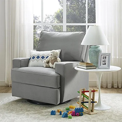 Baby Relax DA7197-GR Rylan Swivel Gliding Recliner, Gray