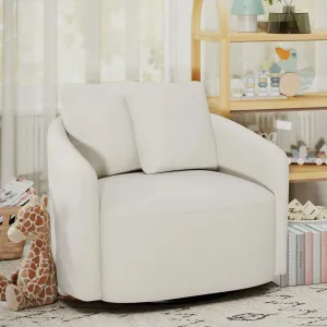 Beautiful LS-BT-029 Drew Kids Accent Chair by Drew Barrymore, Cream