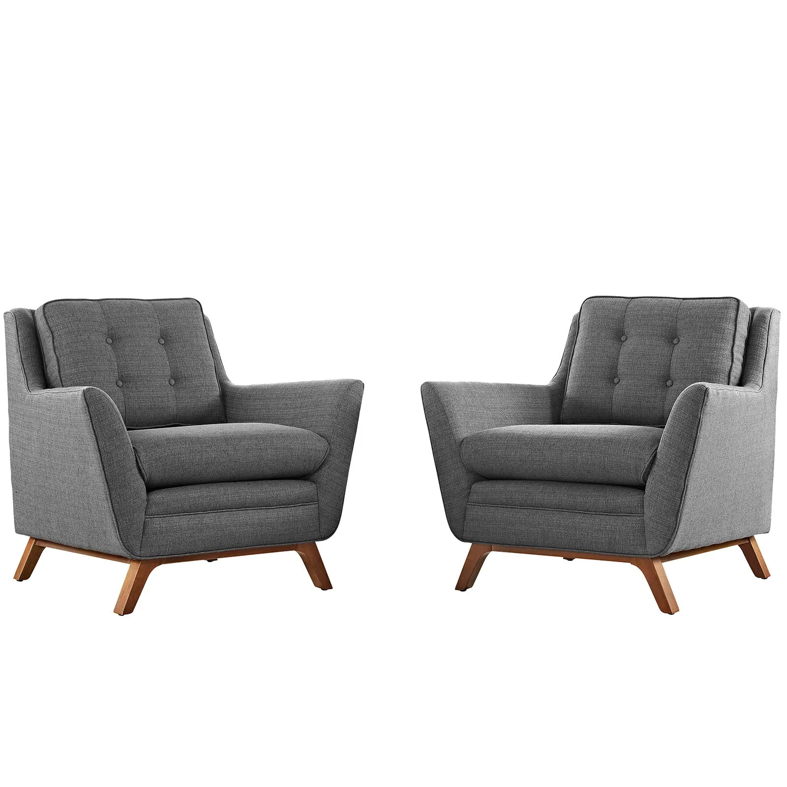 Beguile 2 Piece Upholstered Fabric Living Room Set by Modway