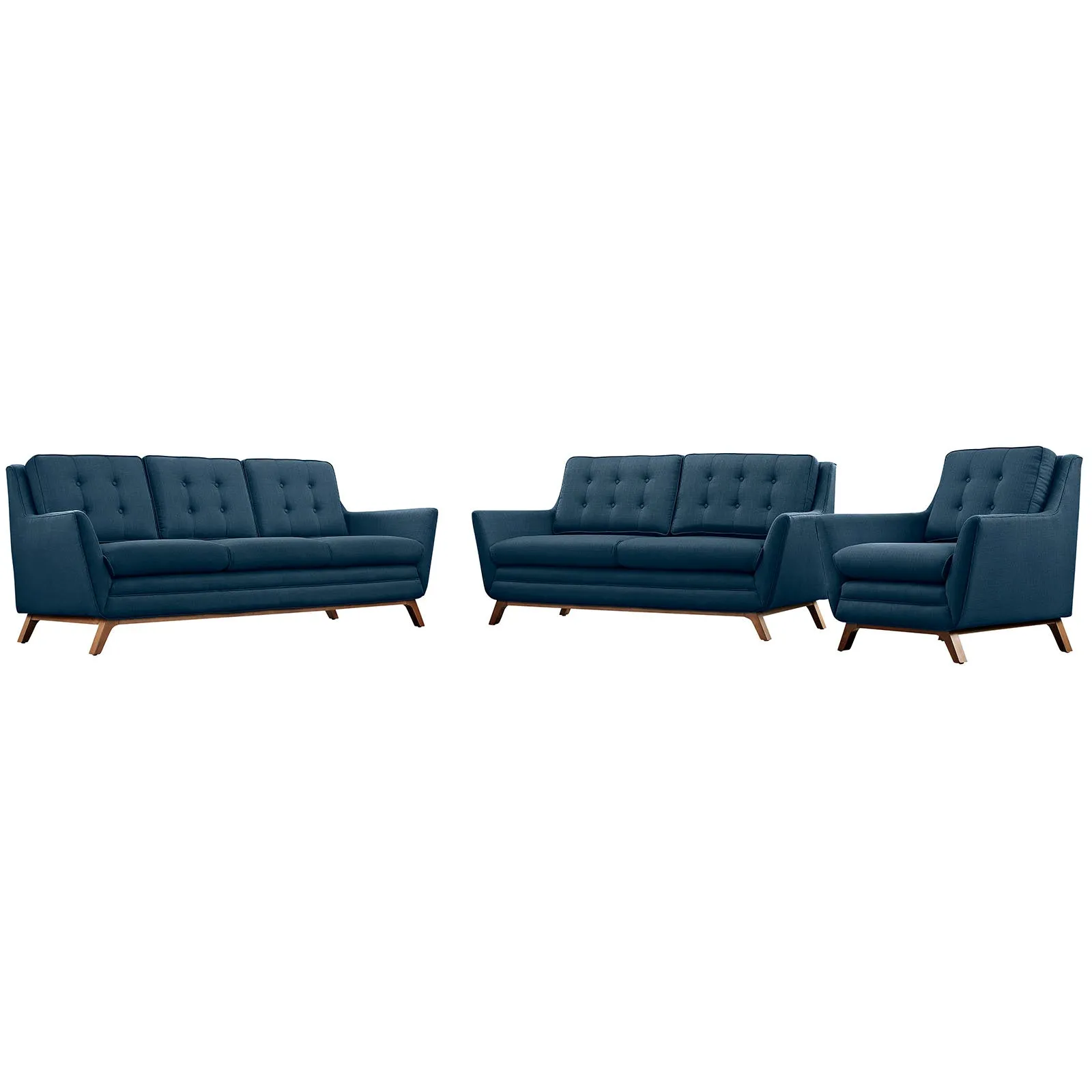 Beguile Living Room Set Upholstered Fabric Set of 3 by Modway