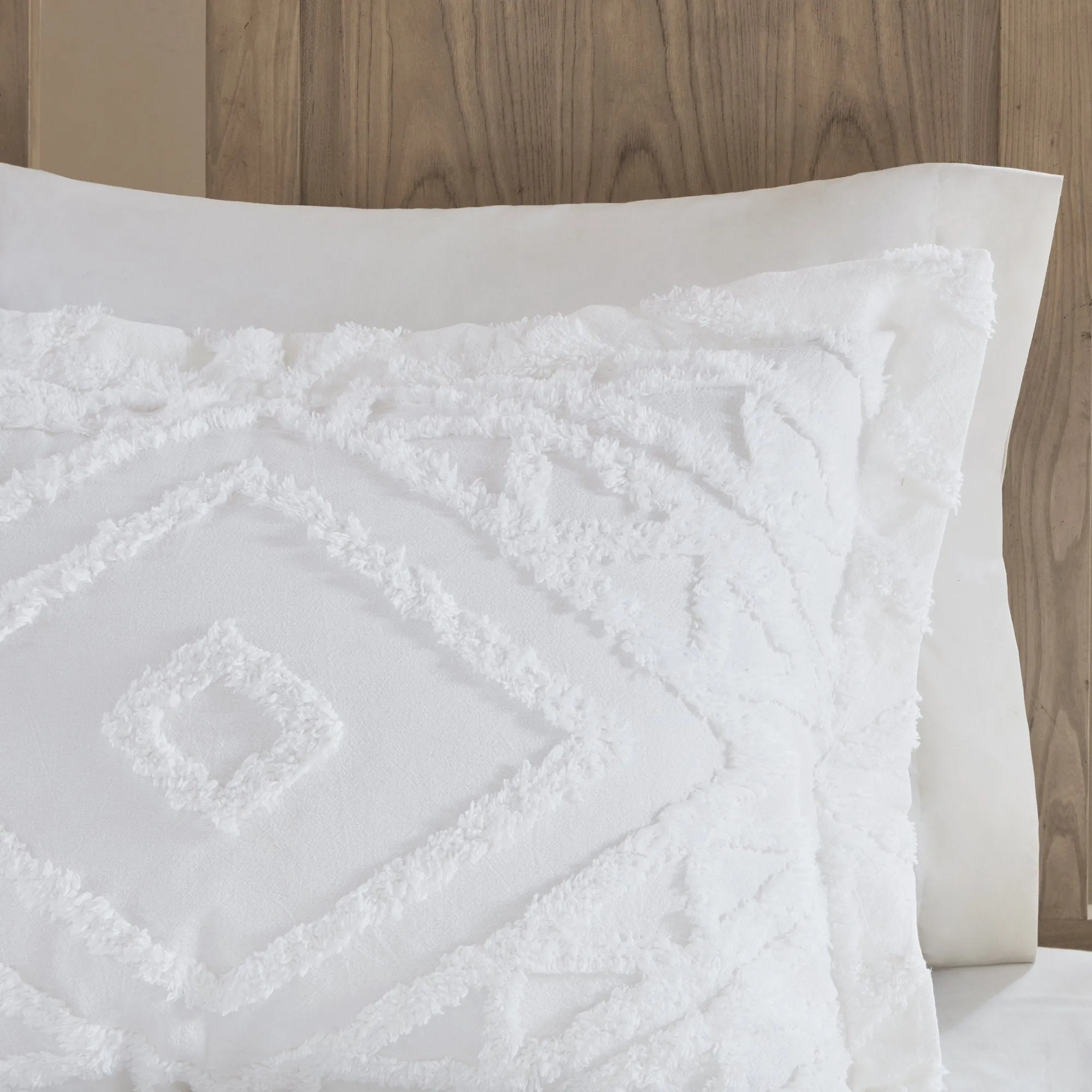 Better Homes & Gardens BH18-001-399-43 Chenille 3 Piece Duvet Cover Set, King, White
