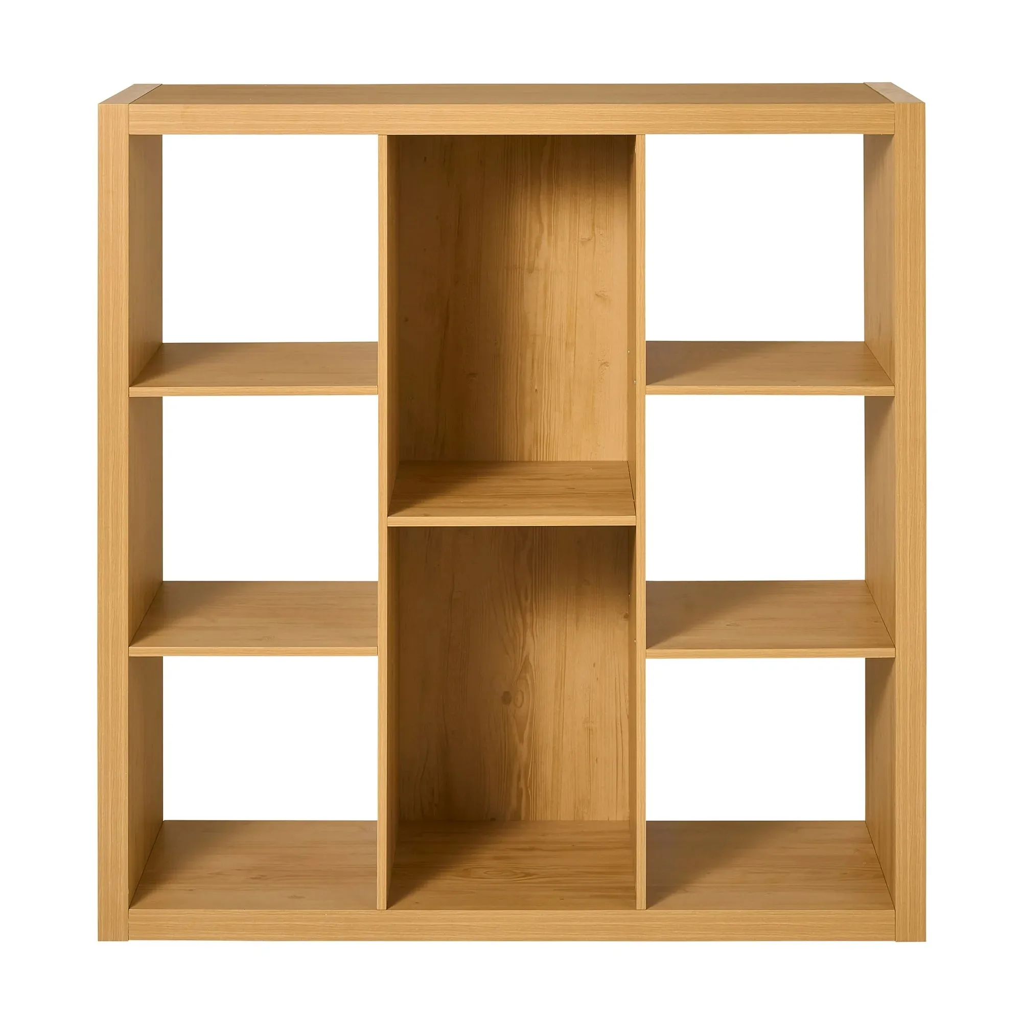 Better Homes & Gardens BH5336278612105 6-Cube Organizer with Storage Cubbies, Natural Pine Finish