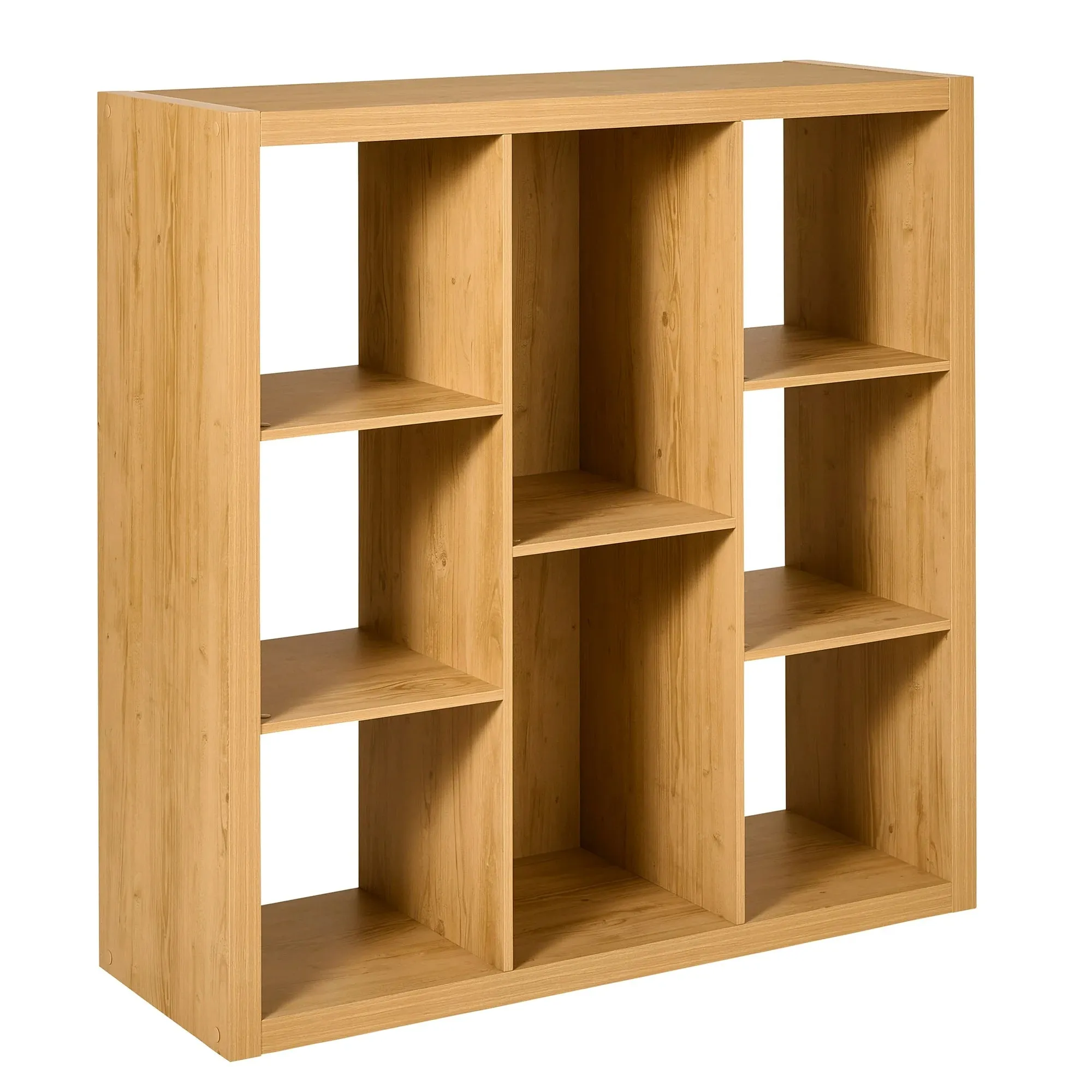 Better Homes & Gardens BH5336278612105 6-Cube Organizer with Storage Cubbies, Natural Pine Finish