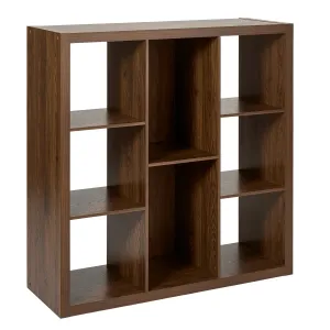 Better Homes & Gardens BH5336278612106 6-Cube Organizer with Storage Cubbies, Walnut Finish
