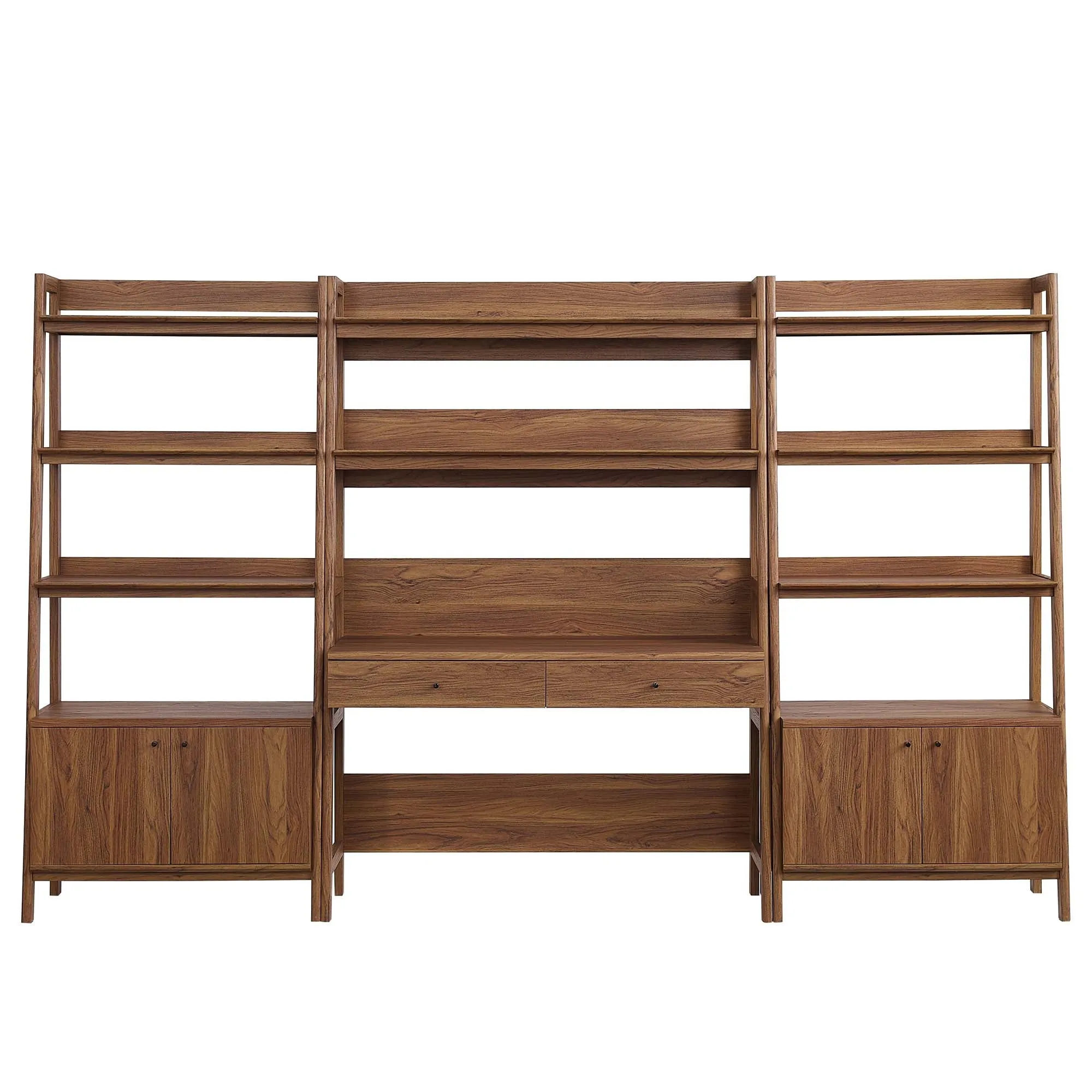 Bixby 3-Piece Wood Office Desk and Bookshelf by Modway