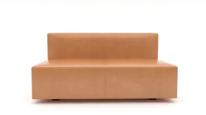 Brentwood 56" Leather Armless Loveseat