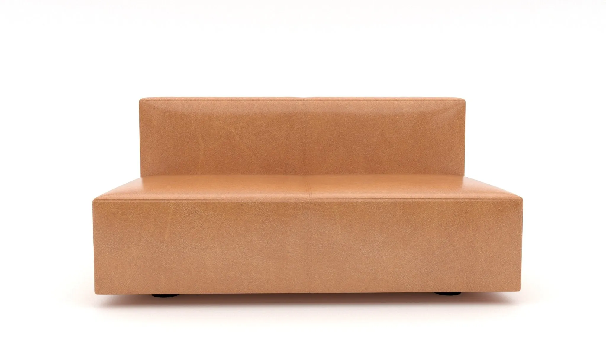 Brentwood 56" Leather Armless Loveseat