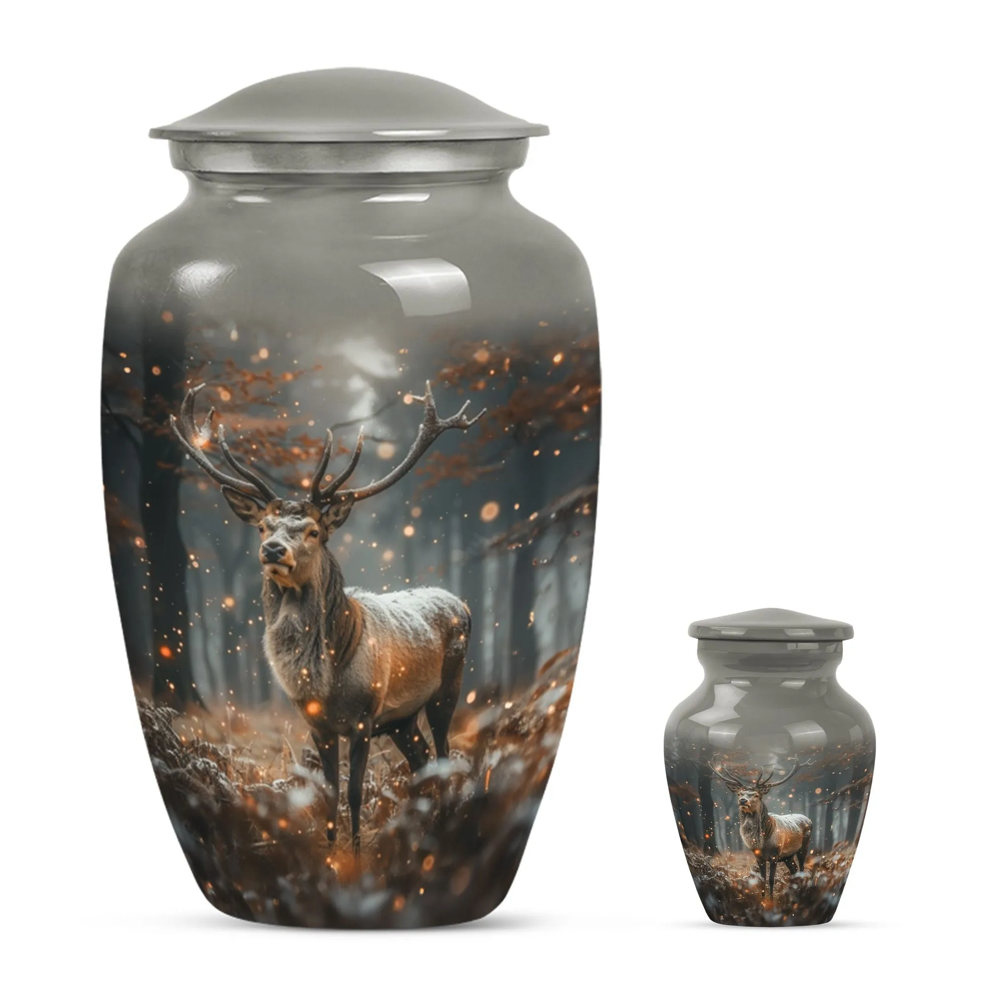 Classic Deer Urn: Memorial Cremation with Personalized