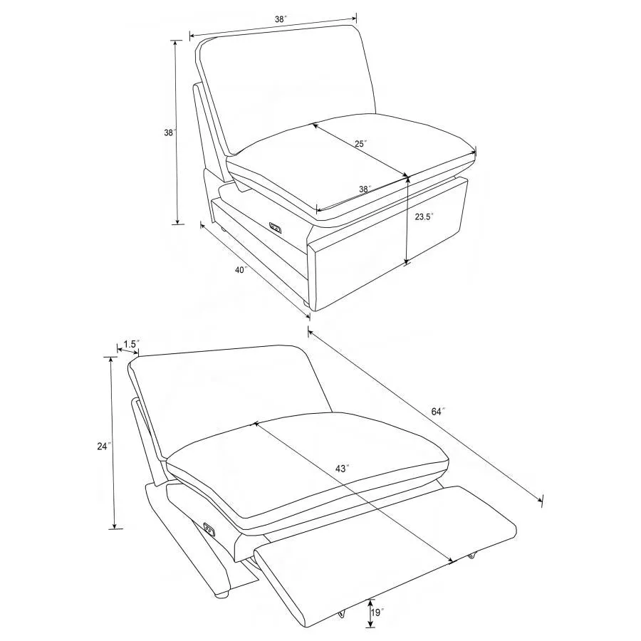 Colleen Armless Recliner