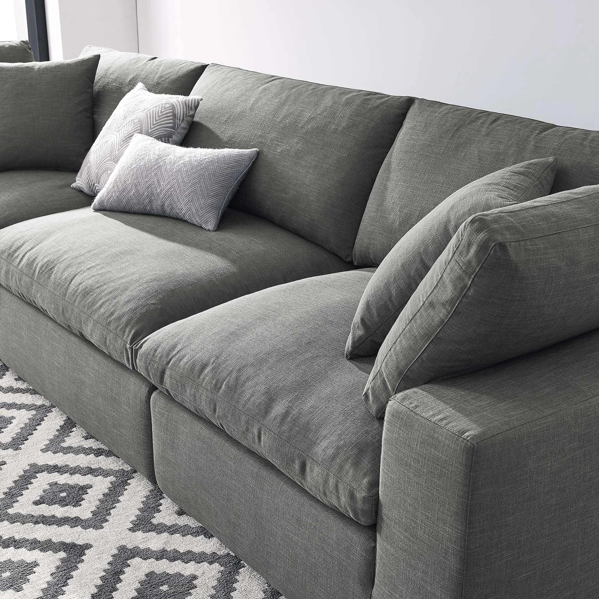 Commix 3 Piece Down Filled Overstuffed Sectional Sofa Set by Modway