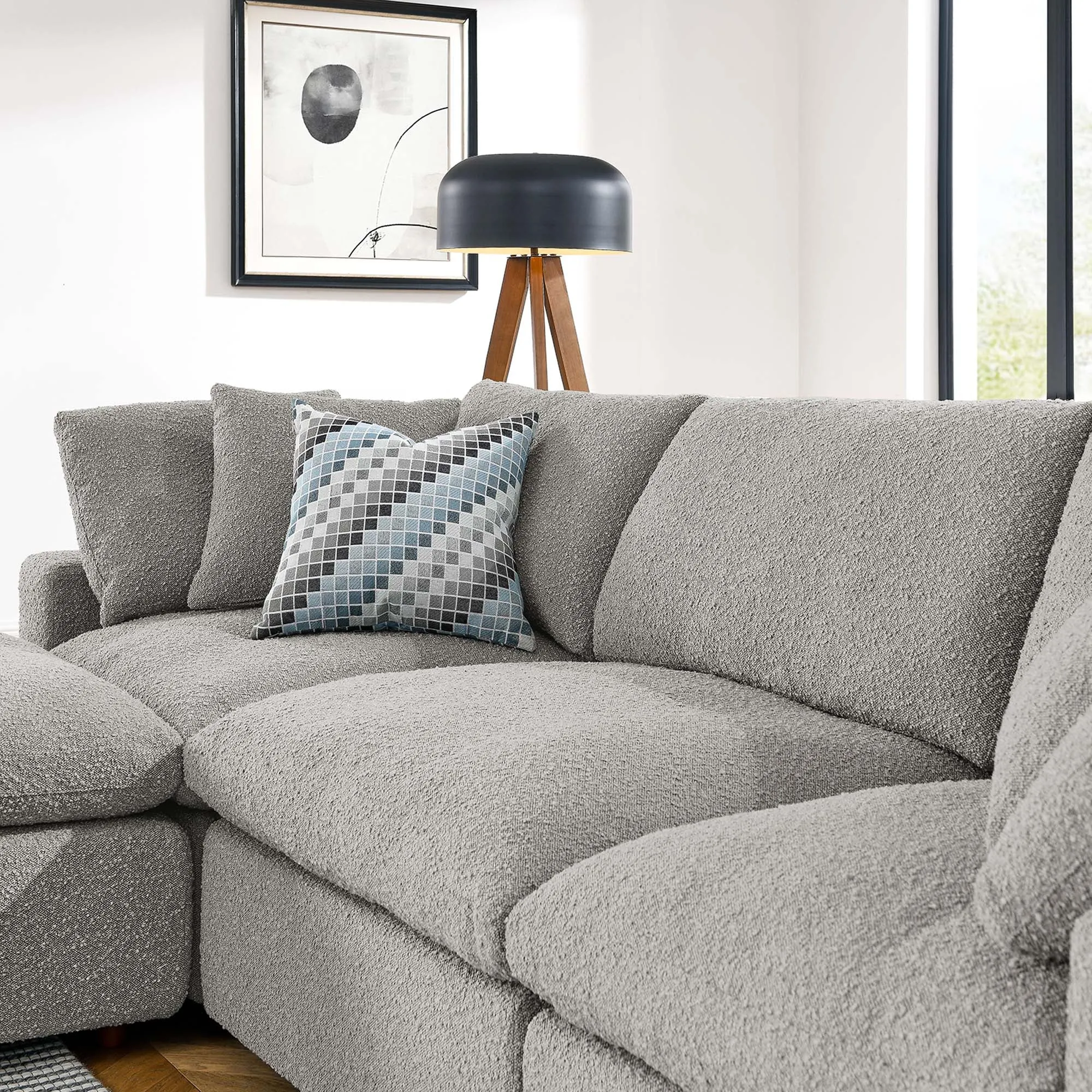 Commix 4-Piece Down Filled Overstuffed Boucle Fabric Sectional Sofa by Modway