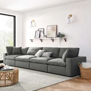 Commix 4 Piece Down Filled Overstuffed Sectional Sofa Set by Modway