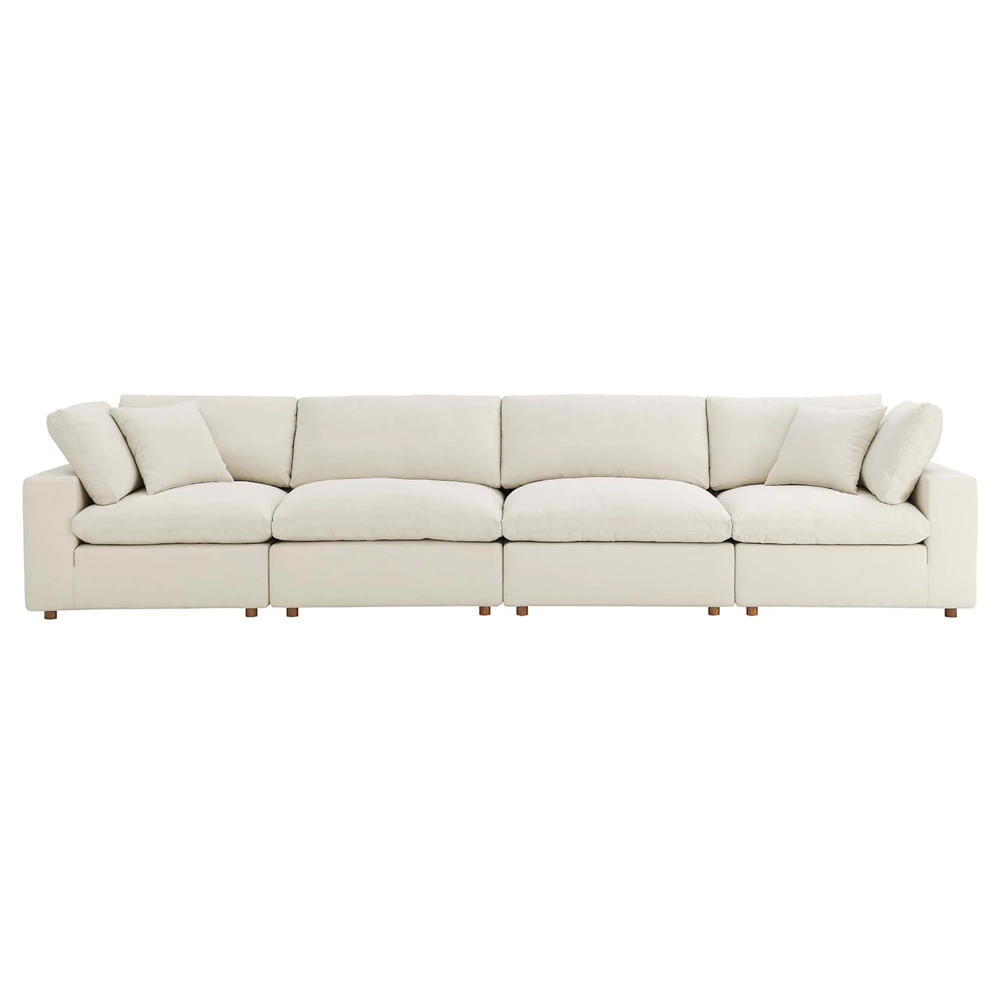 Commix 4 Piece Down Filled Overstuffed Sectional Sofa Set by Modway