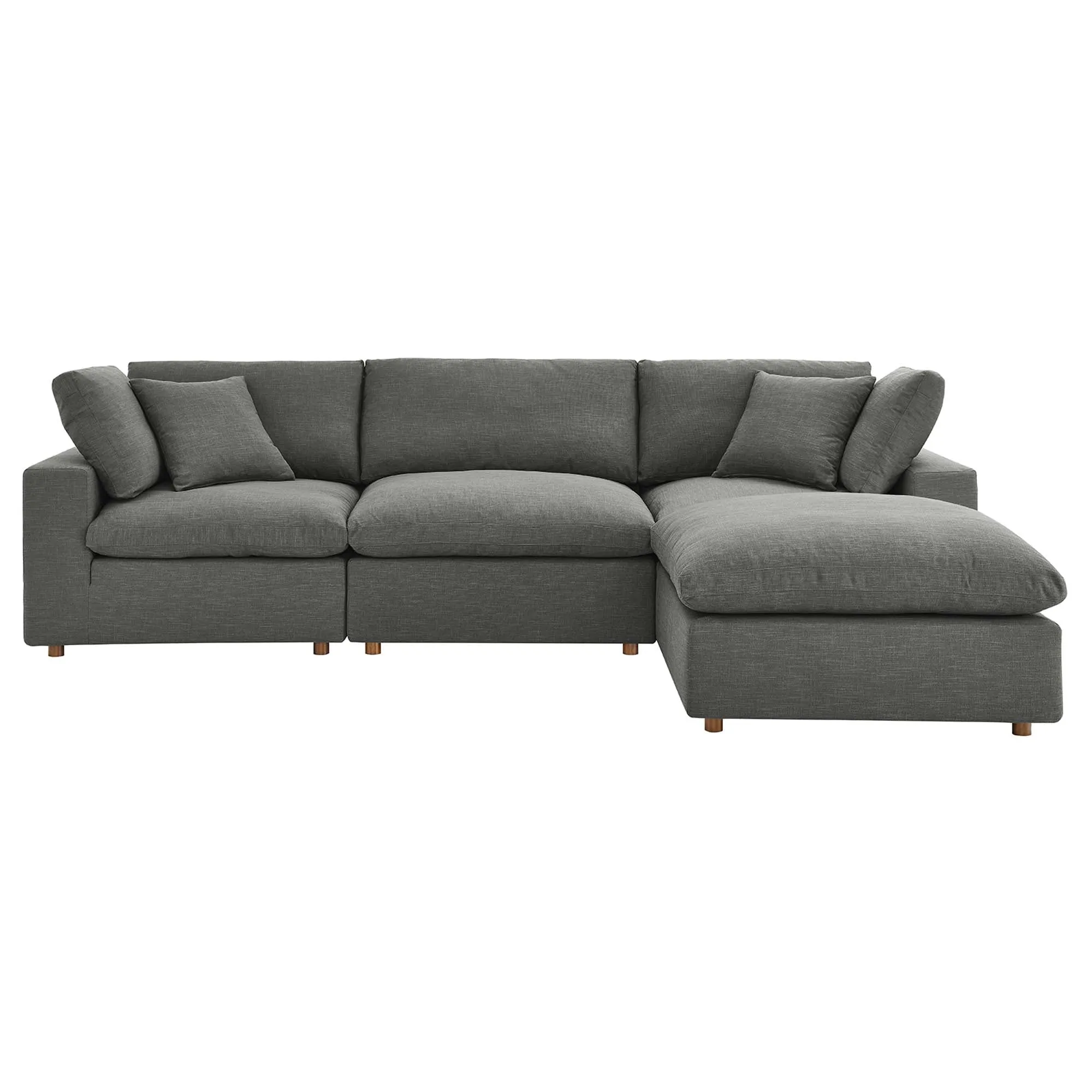 Commix 4 Piece Down Filled Overstuffed Sectional Sofa Set by Modway