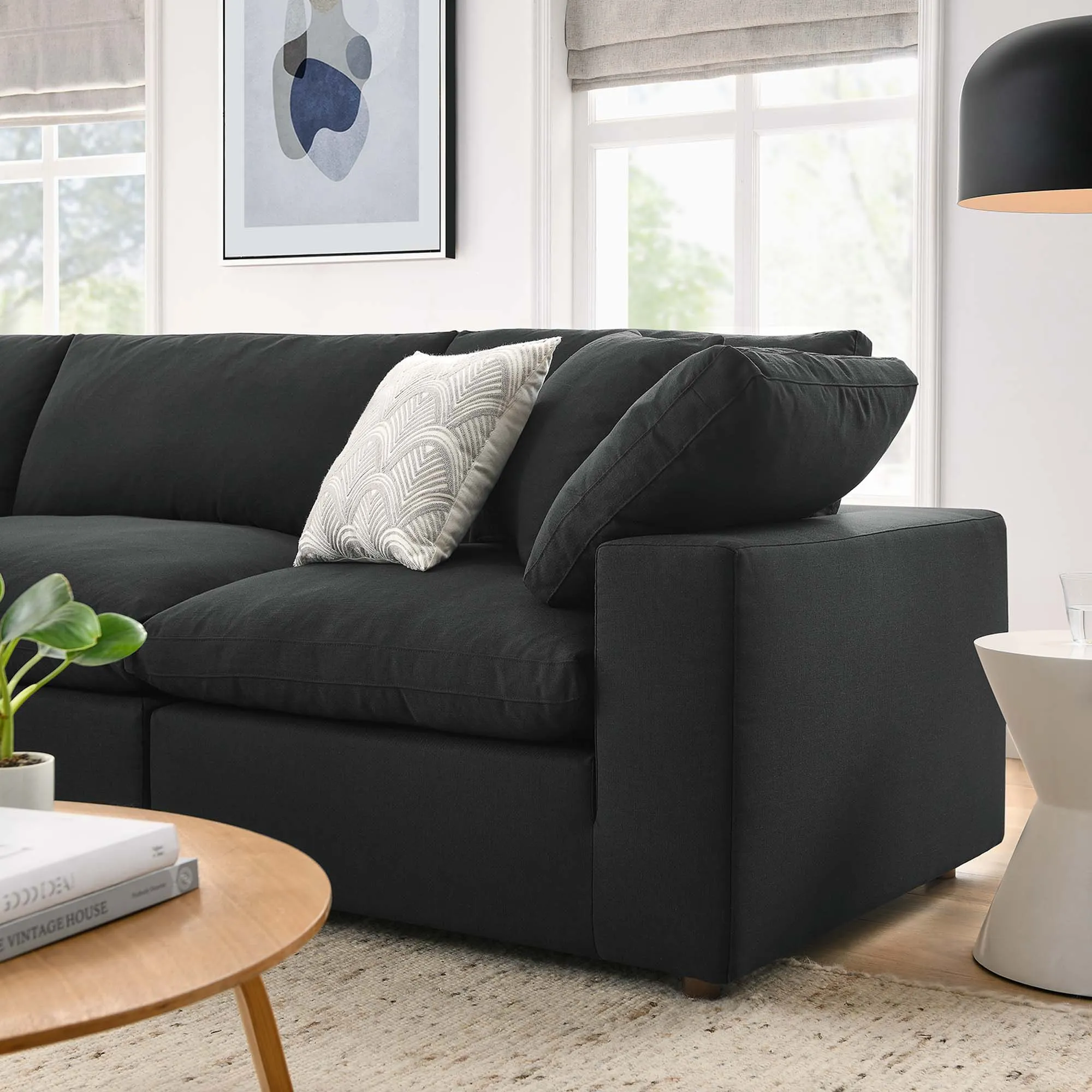 Commix 4 Piece Down Filled Overstuffed Sectional Sofa Set by Modway