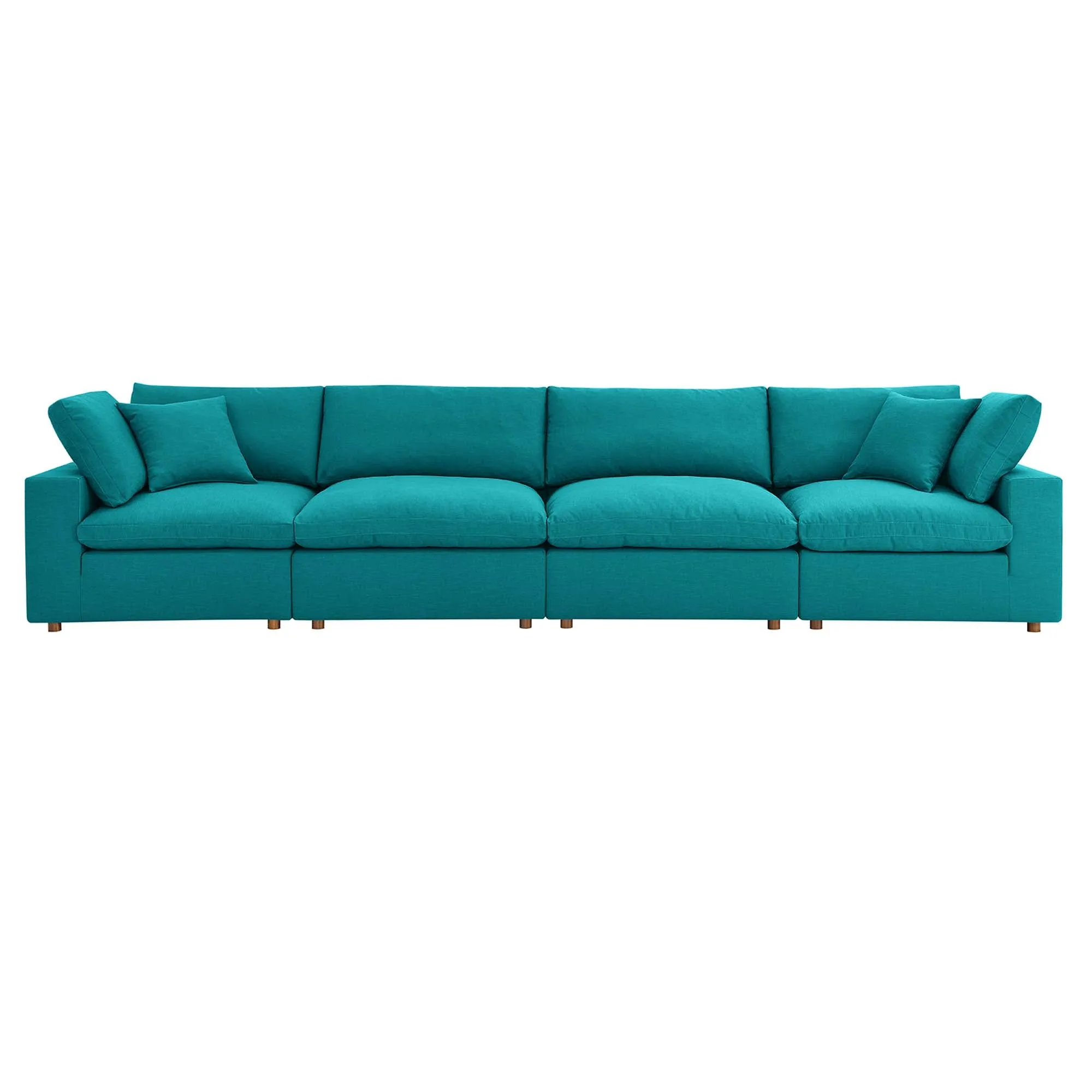 Commix 4 Piece Down Filled Overstuffed Sectional Sofa Set by Modway