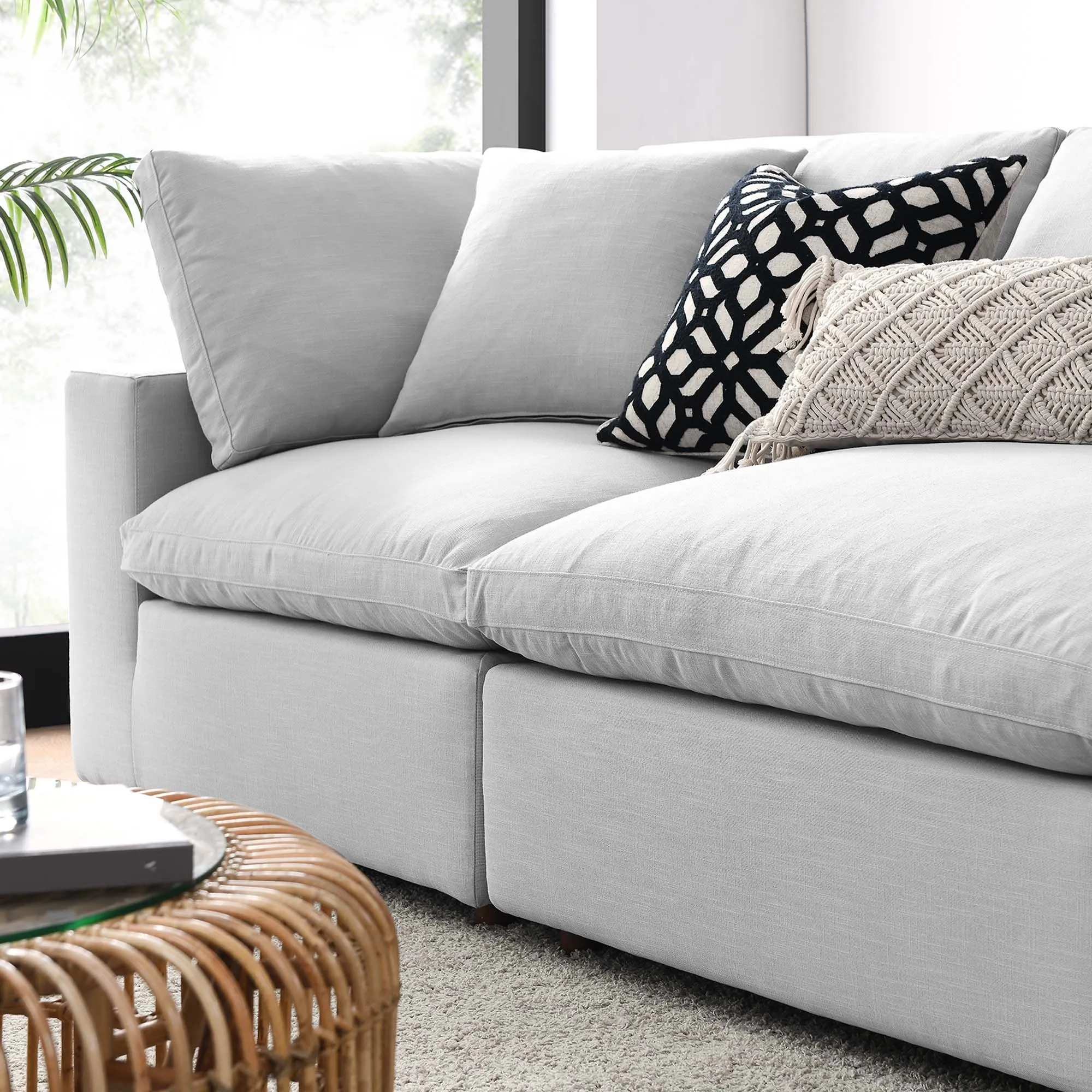Commix 4 Piece Down Filled Overstuffed Sectional Sofa Set by Modway