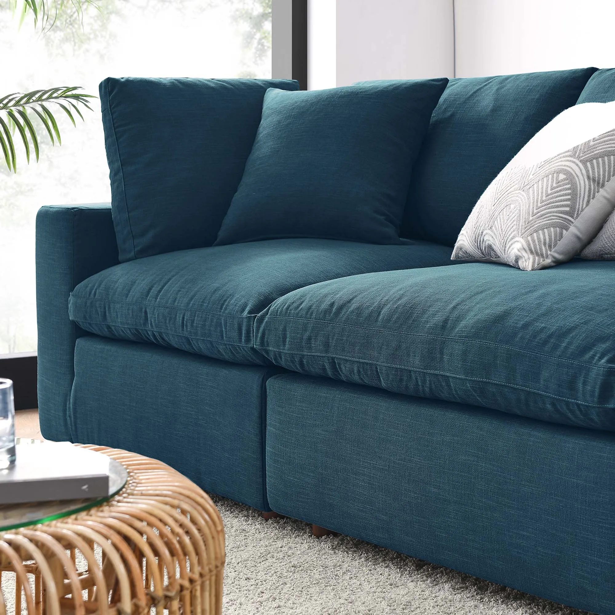 Commix 4 Piece Down Filled Overstuffed Sectional Sofa Set by Modway