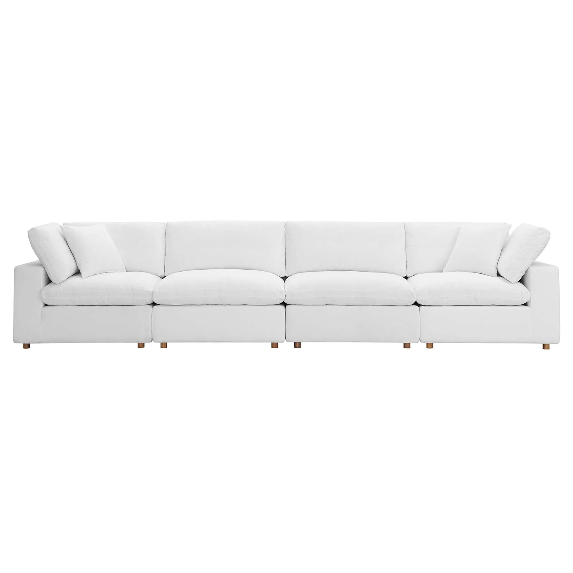 Commix 4 Piece Down Filled Overstuffed Sectional Sofa Set by Modway