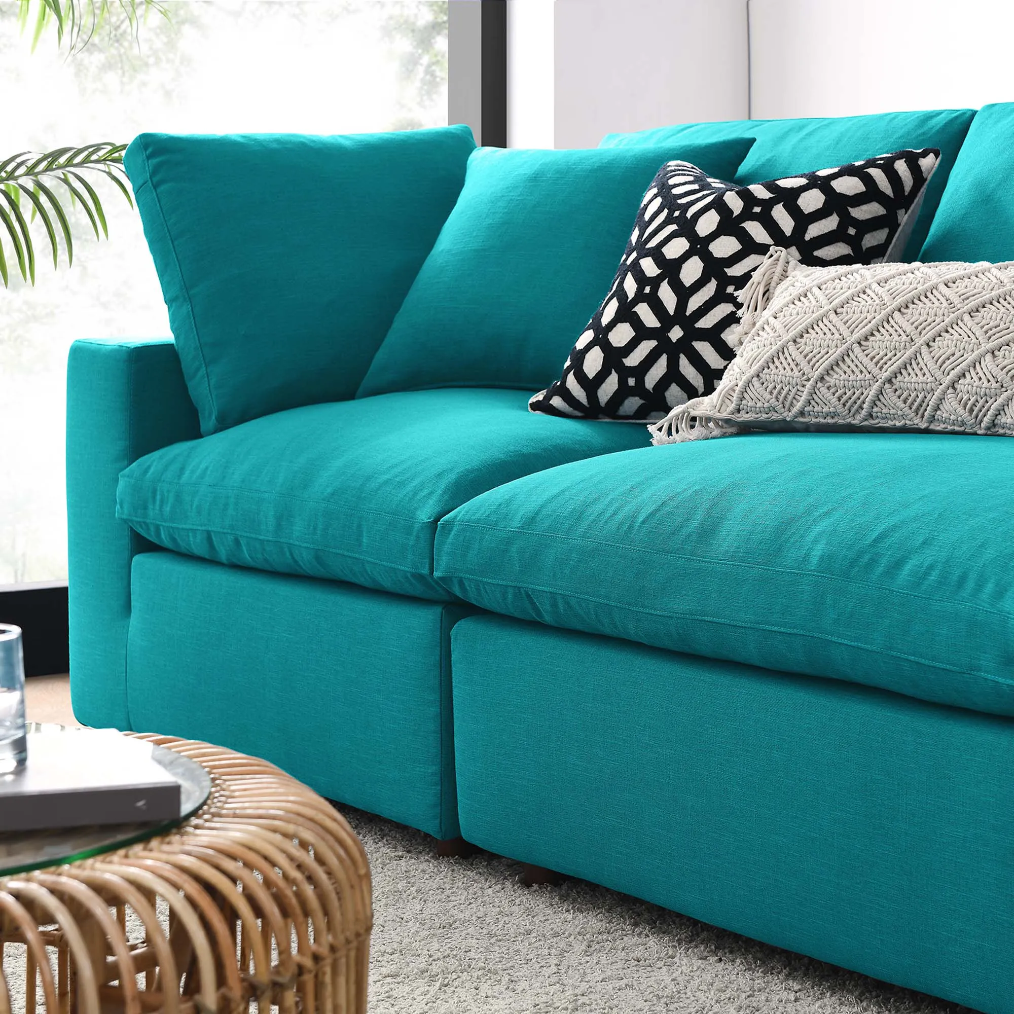 Commix 4 Piece Down Filled Overstuffed Sectional Sofa Set by Modway