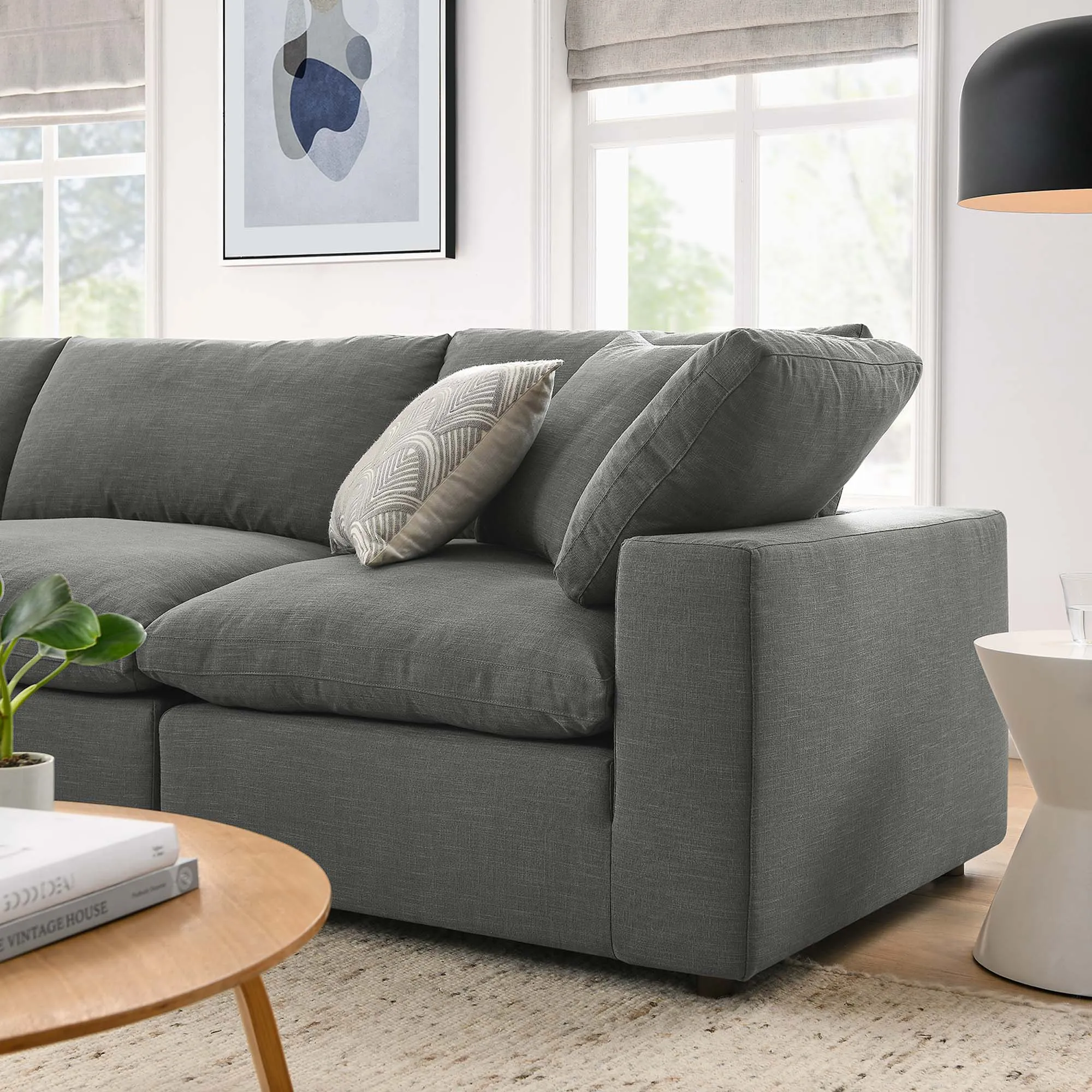 Commix 4 Piece Down Filled Overstuffed Sectional Sofa Set by Modway
