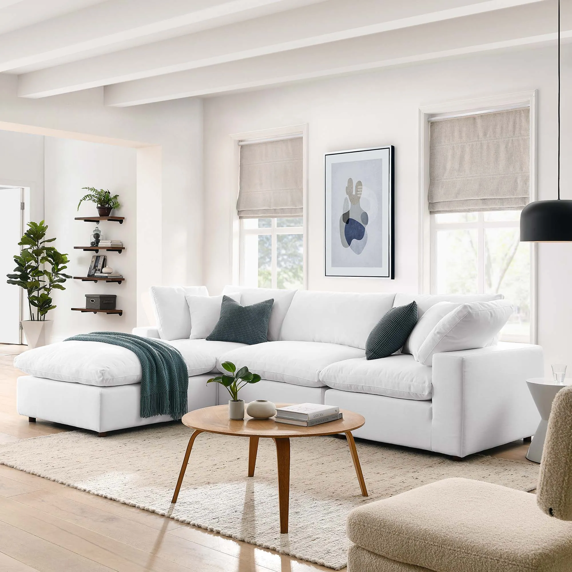 Commix 4 Piece Down Filled Overstuffed Sectional Sofa Set by Modway