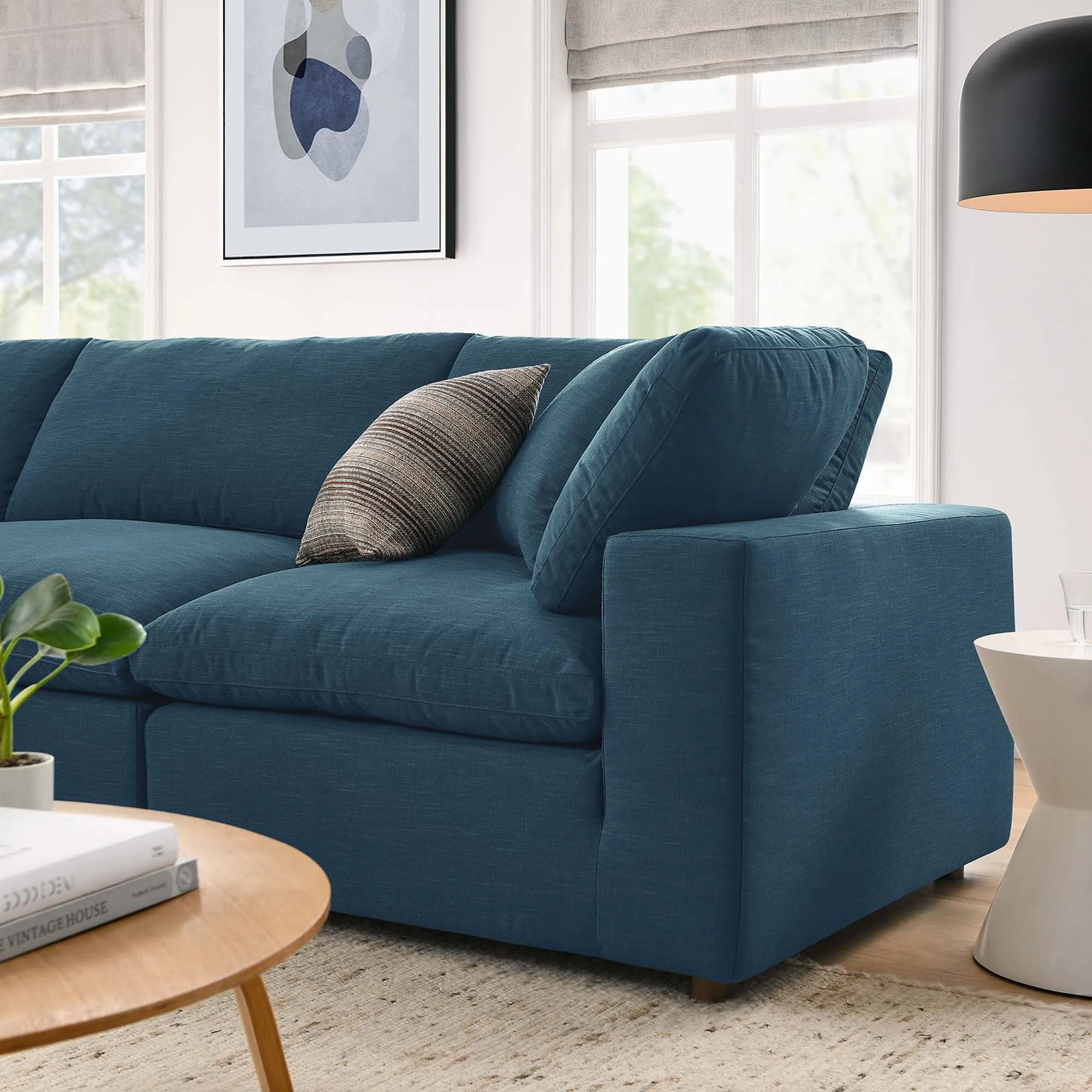 Commix 4 Piece Down Filled Overstuffed Sectional Sofa Set by Modway