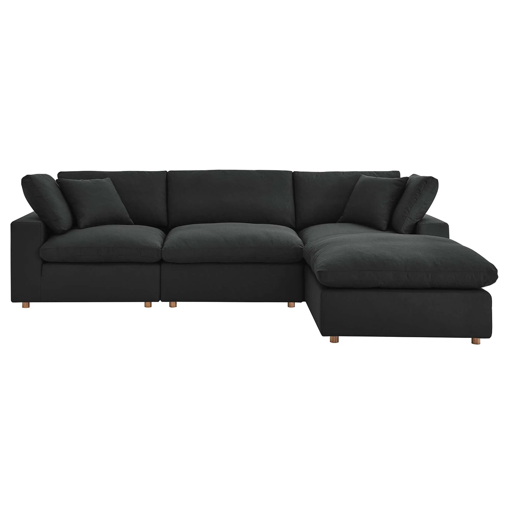 Commix 4 Piece Down Filled Overstuffed Sectional Sofa Set by Modway