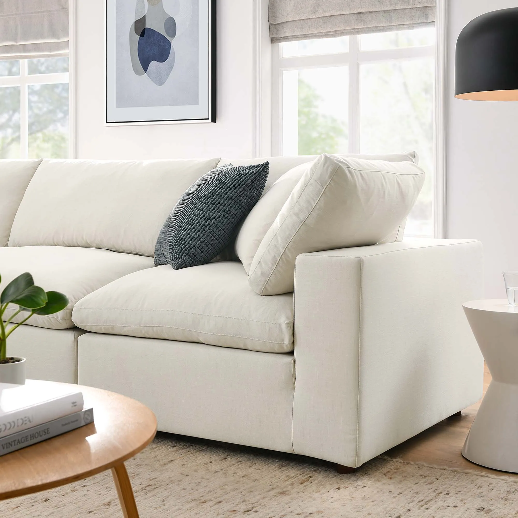 Commix 4 Piece Down Filled Overstuffed Sectional Sofa Set by Modway