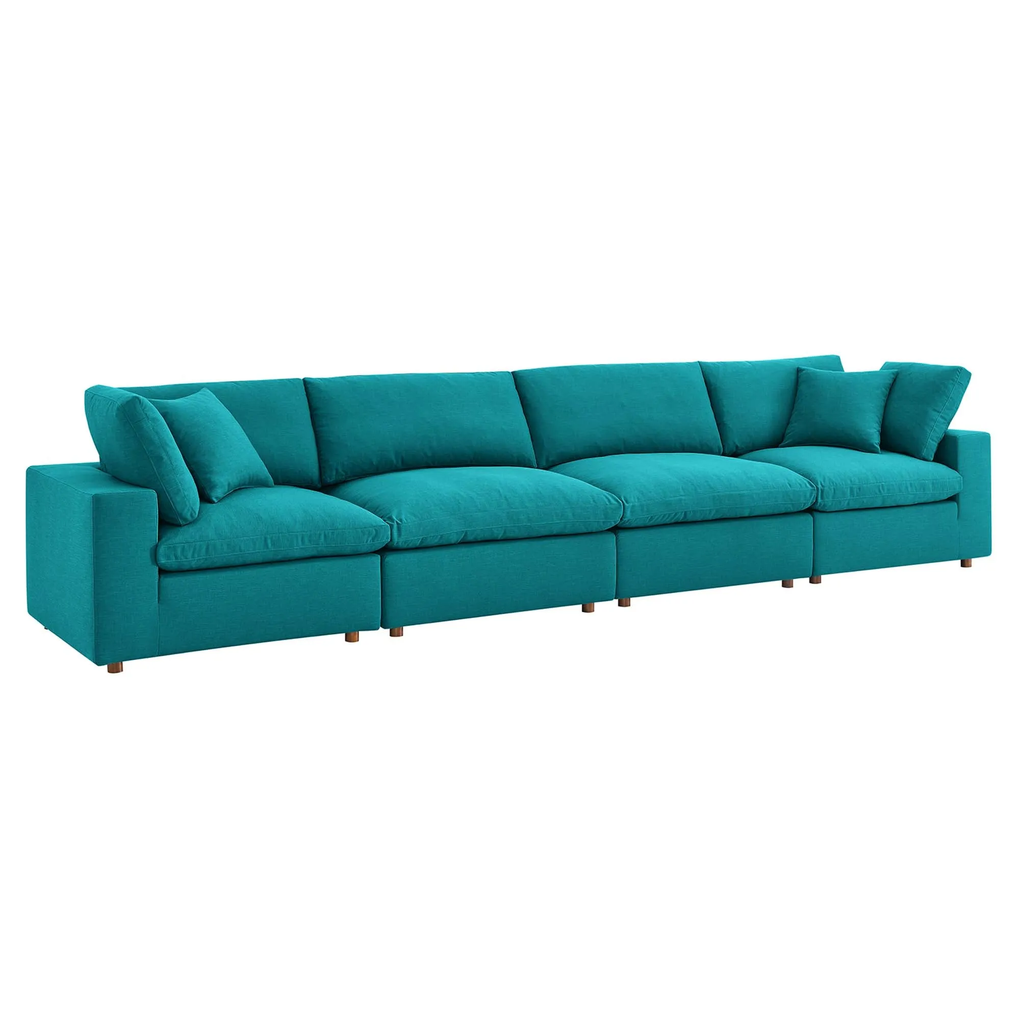 Commix 4 Piece Down Filled Overstuffed Sectional Sofa Set by Modway