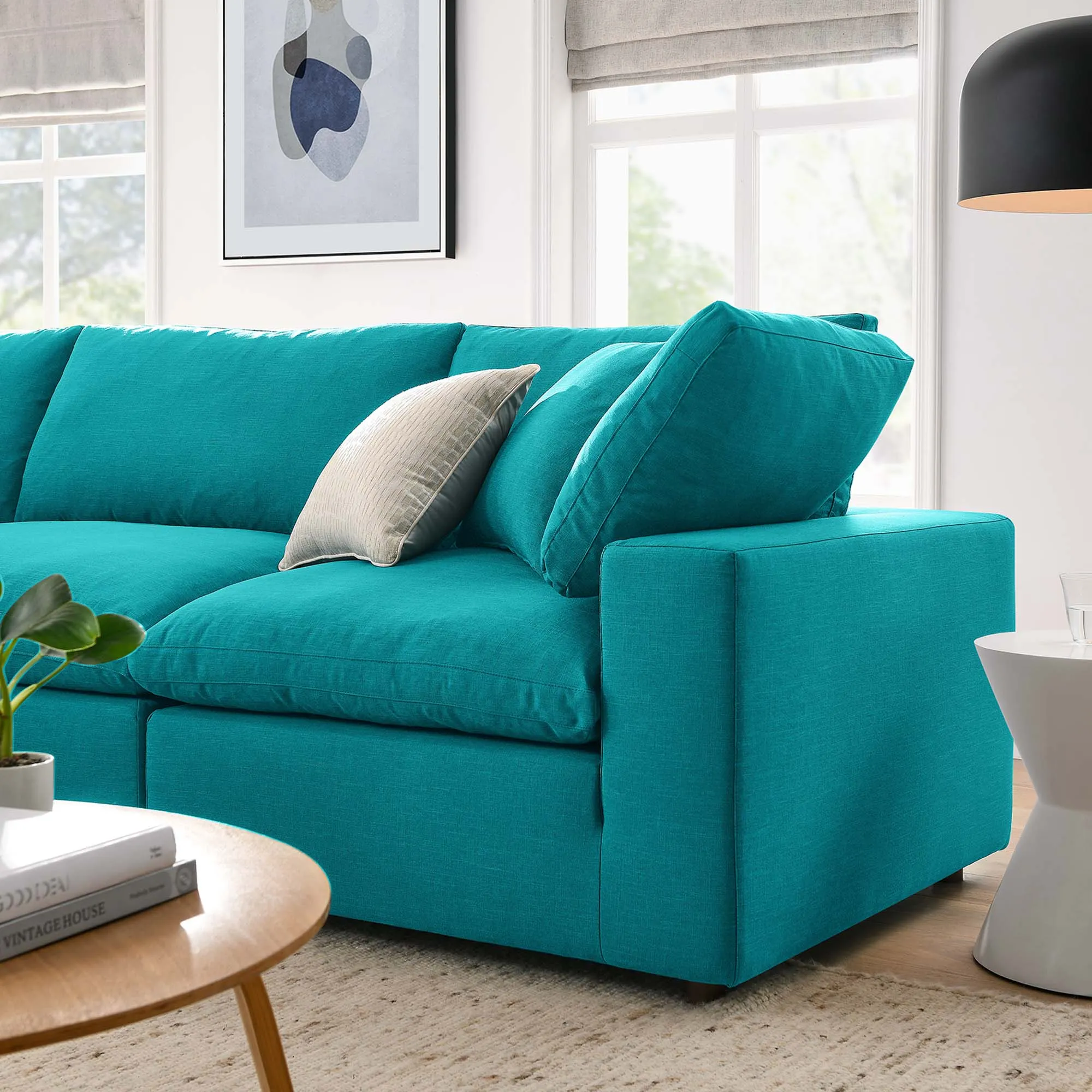 Commix 4 Piece Down Filled Overstuffed Sectional Sofa Set by Modway