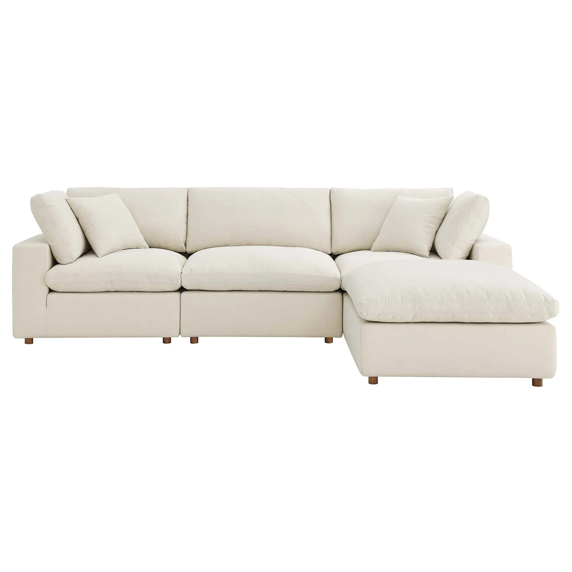 Commix 4 Piece Down Filled Overstuffed Sectional Sofa Set by Modway