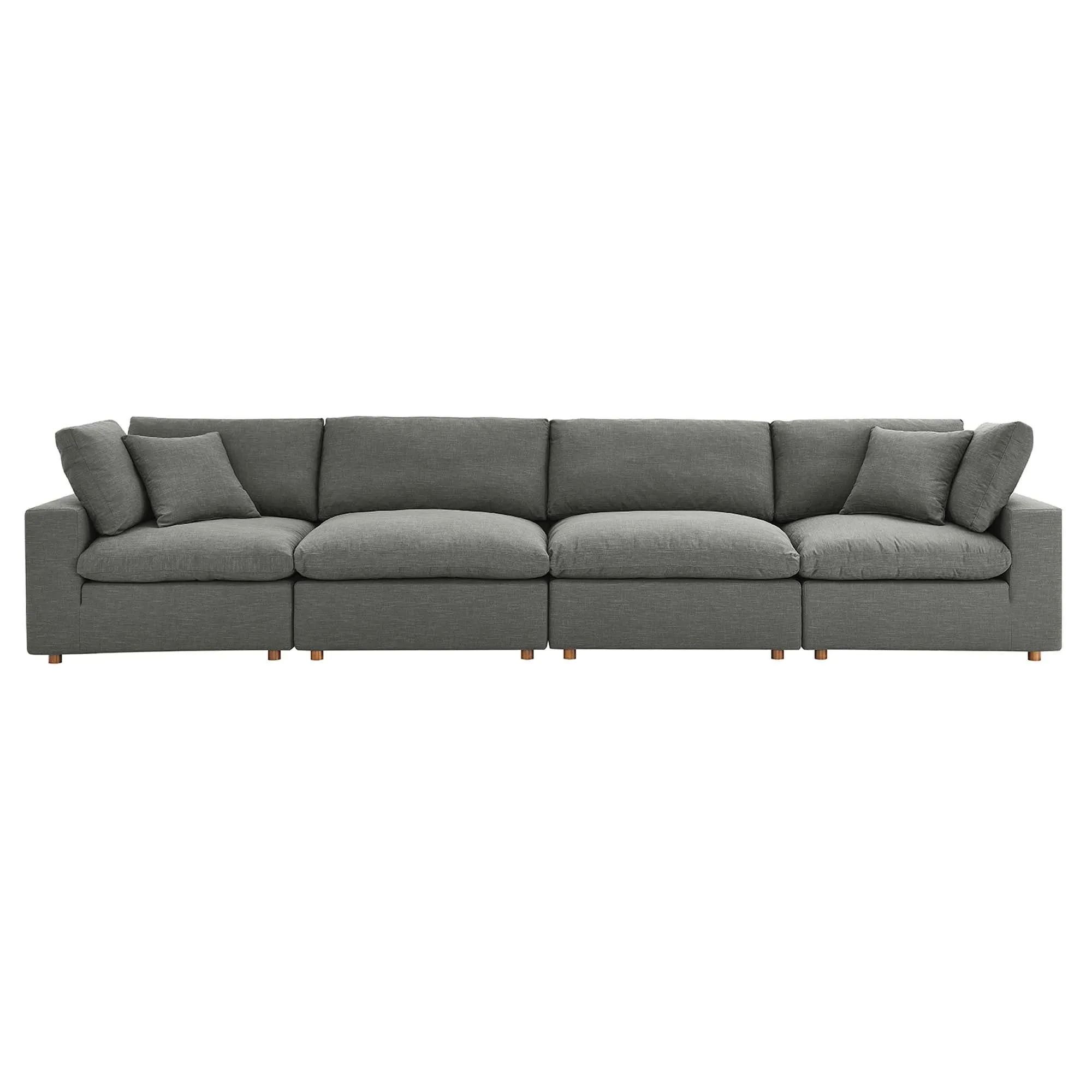 Commix 4 Piece Down Filled Overstuffed Sectional Sofa Set by Modway