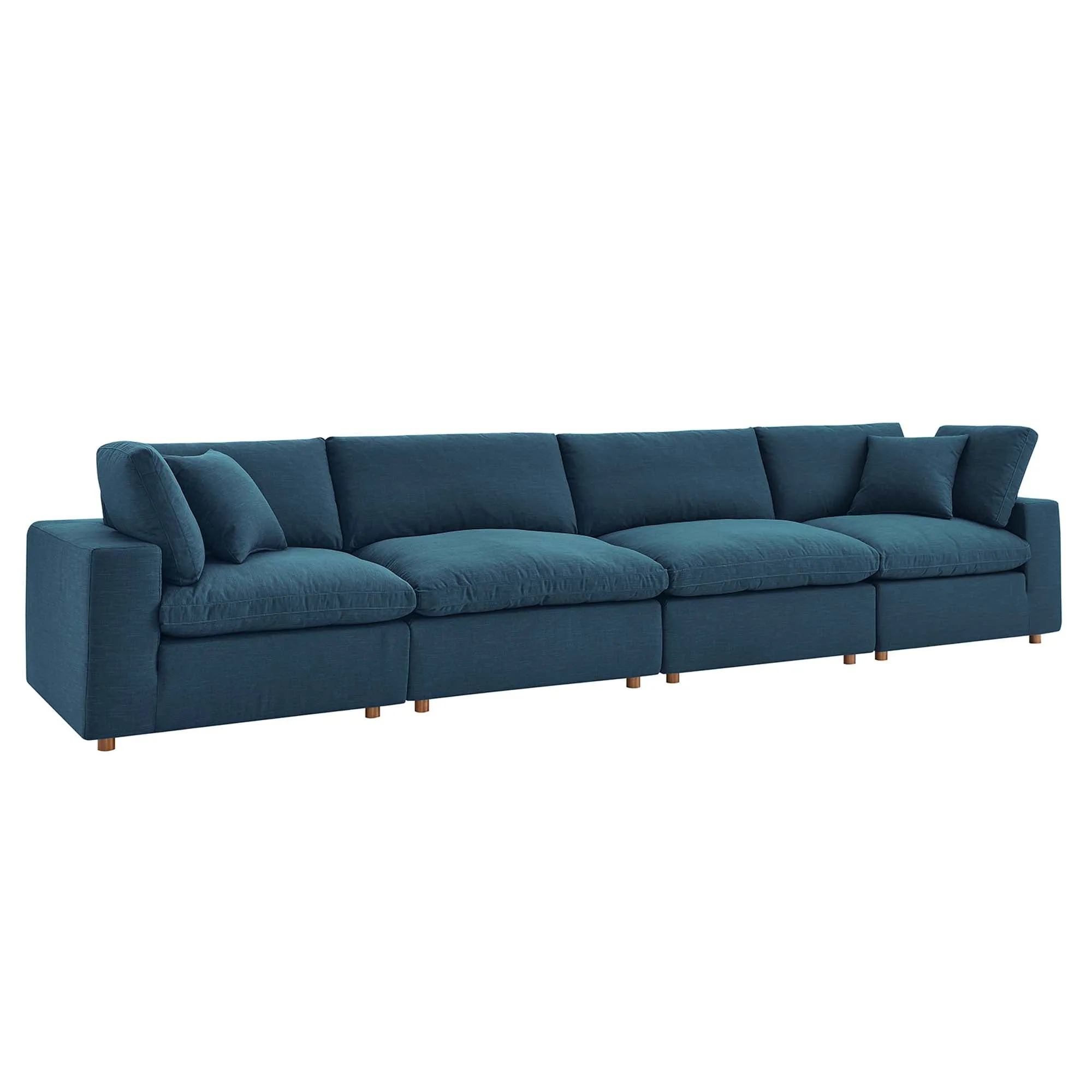 Commix 4 Piece Down Filled Overstuffed Sectional Sofa Set by Modway