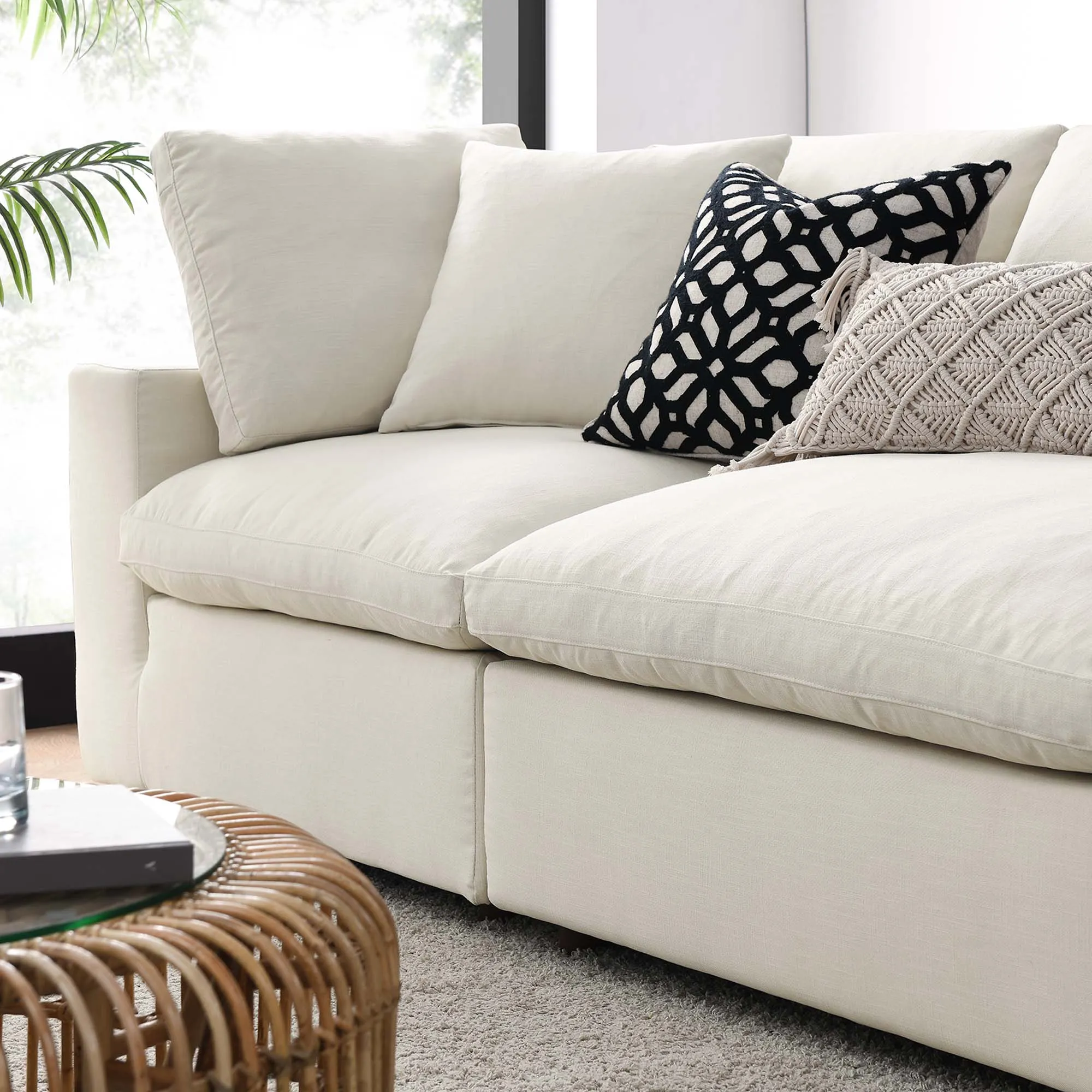 Commix 4 Piece Down Filled Overstuffed Sectional Sofa Set by Modway