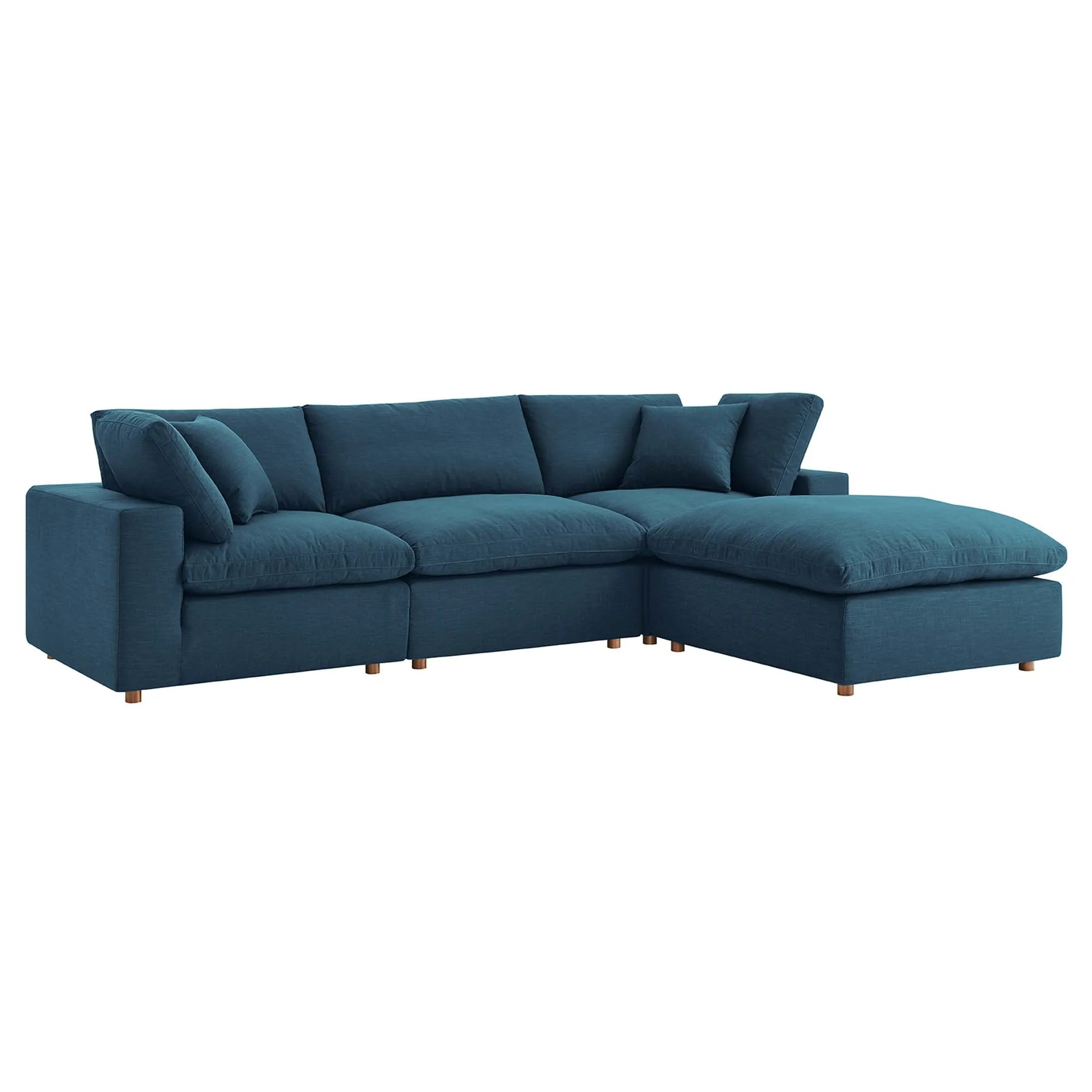 Commix 4 Piece Down Filled Overstuffed Sectional Sofa Set by Modway