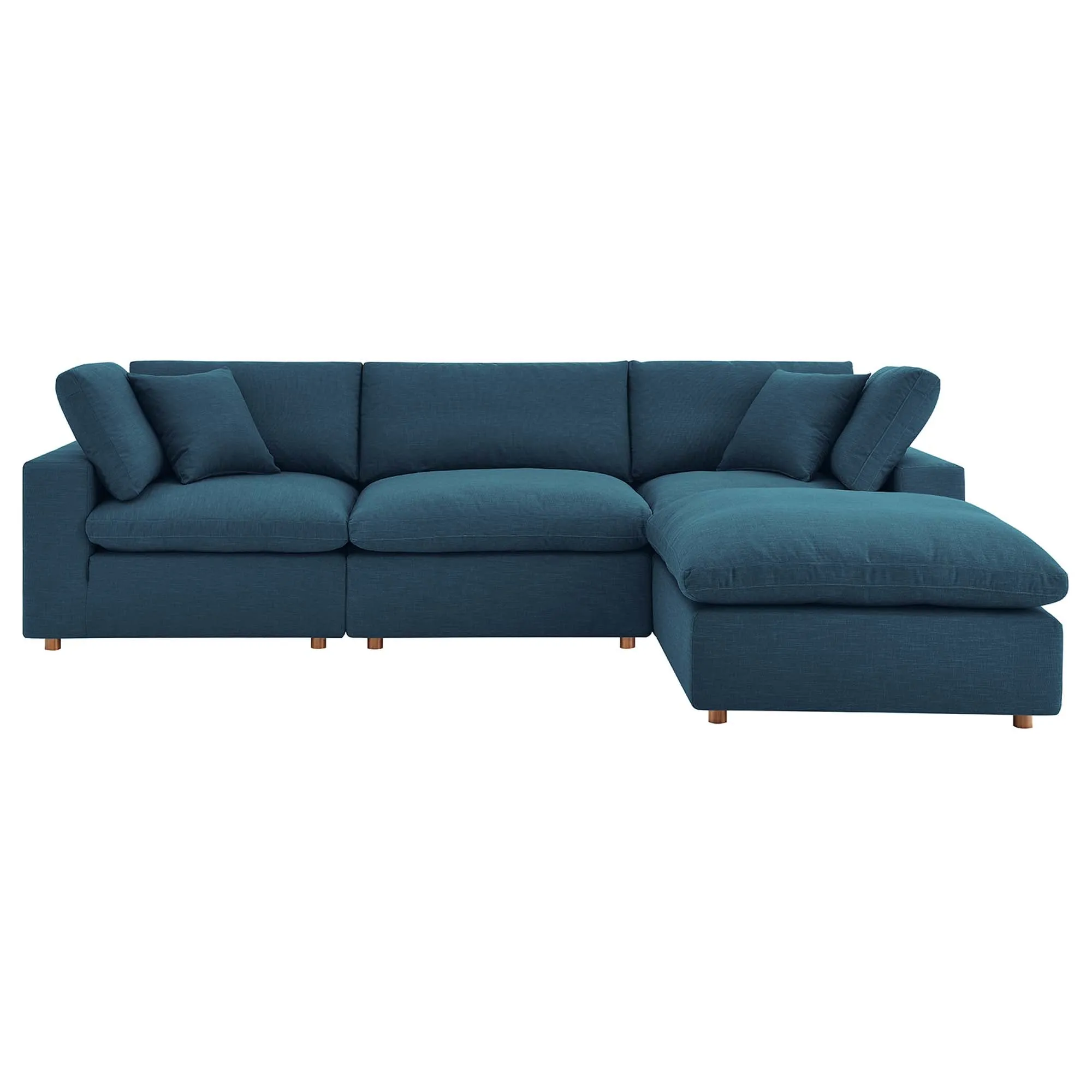 Commix 4 Piece Down Filled Overstuffed Sectional Sofa Set by Modway
